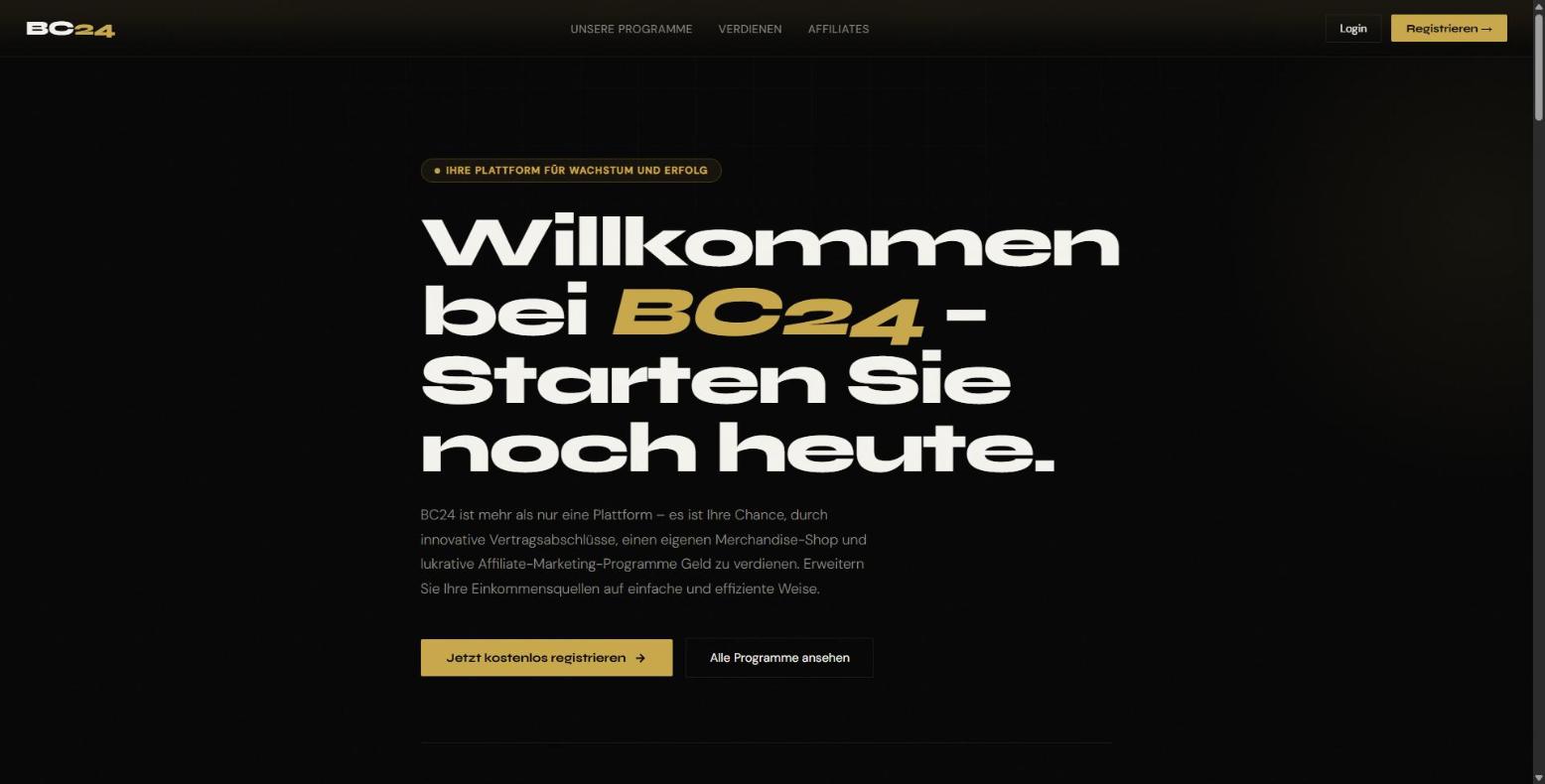 Screenshot von bc24.org