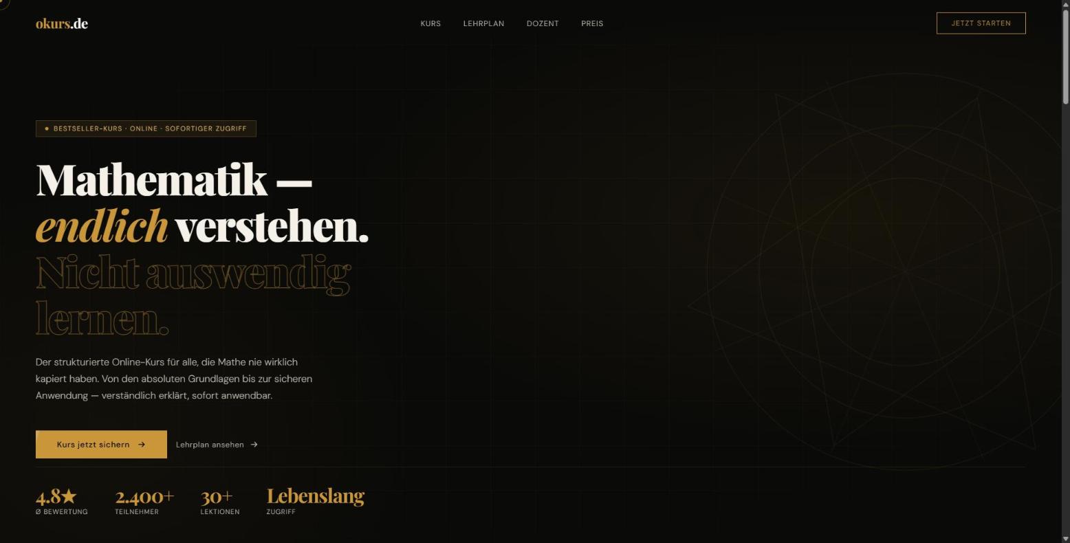 Screenshot von okurs.de