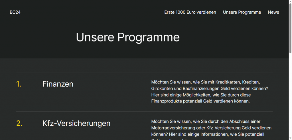 BC24 Unsere Programme
